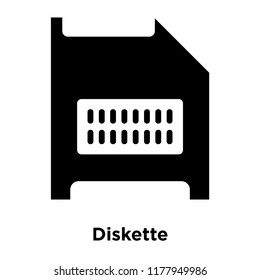 Diskette icon vector isolated on white background, logo concept of Diskette sign on transparent background, filled black symbol