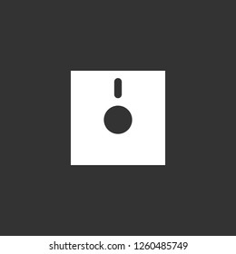 diskette icon vector. diskette sign on black background. diskette icon for web and app