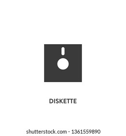 diskette icon vector. diskette sign on white background. diskette icon for web and app