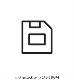 diskette icon vector sign symbol isolated