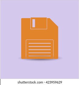 diskette icon vector symbol flat eps jpg app web concept website