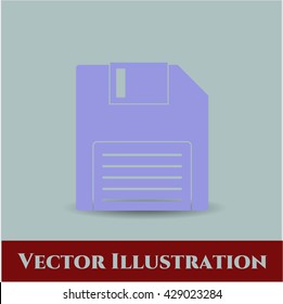 diskette icon vector symbol flat eps jpg app web concept website