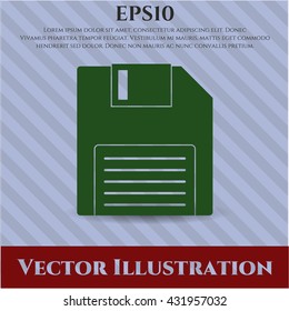 diskette icon vector symbol flat eps jpg app web concept website