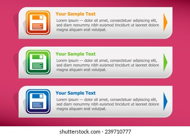 Diskette inside and design template vector. Graphic  or website.