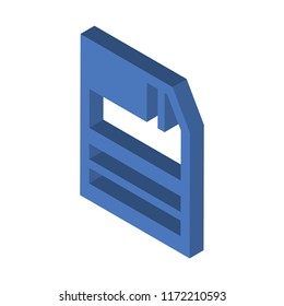 Diskette isometric left top view 3D icon