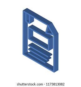Diskette isometric left top view 3D icon