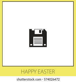 Diskette picture isolated Vector Icon.