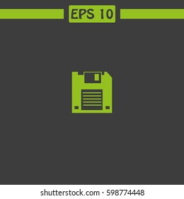  Diskette picture isolated Vector Icon.
