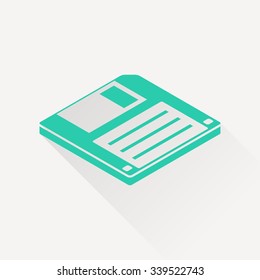 diskette save isometric 3d icon