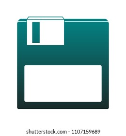 Diskette save symbol blue lines