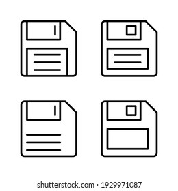 Diskette save vector icons set, Vector illustration eps.10