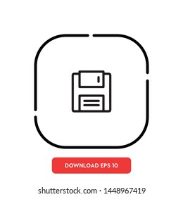 Diskette, diskette symbol vector icon