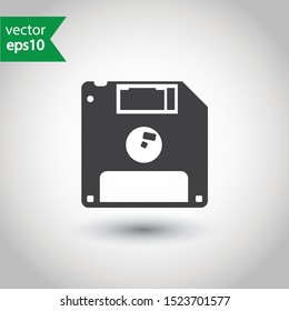 Diskette vector icon. Floppy disk sign. Save icon. Save flat sign design. Floppy disk symbol. EPS 10