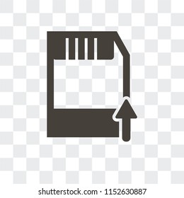 Diskette vector icon isolated on transparent background, Diskette logo concept