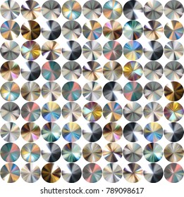 Disks. Abstract vector background. Shine. Bright. Set.