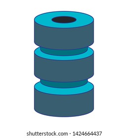 Disks database servers technology isolated symbol vector illustration graphic design