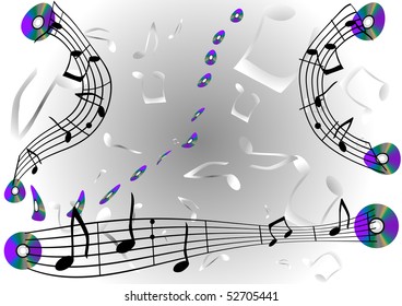 Disks located against notes...