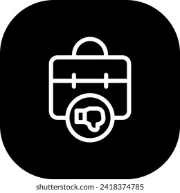 Dislike business performance business icon with black filled line outline style. dislike, business, hand, concept, sign, negative, symbol. Vector Illustration