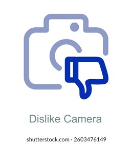 Dislike Camera and photography icon concept