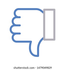 dislike colour line vector icon