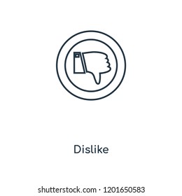 Dislike concept line icon. Linear Dislike concept outline symbol design. This simple element illustration can be used for web and mobile UI/UX.