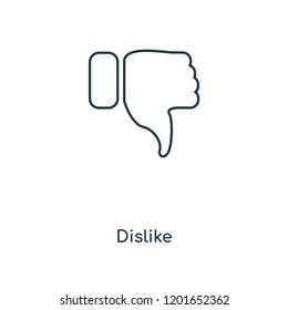 Dislike concept line icon. Linear Dislike concept outline symbol design. This simple element illustration can be used for web and mobile UI/UX.
