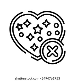 Dislike Credit Outline Icon, Vector illustration