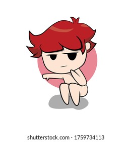 dislike expression vector illustration characters