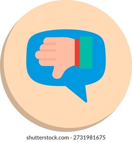 No me gusta Flat Circle Style Icon