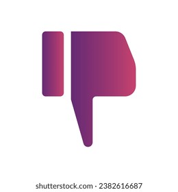 dislike flat gradient icon logo for website, application, printing, document, poster design, etc, Suitable for web Design,Logo,App