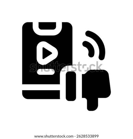 dislike glyph icon. Strong and solid vector icon for websites, mobile interfaces, presentations, and visual branding. High quality and easy to edit.