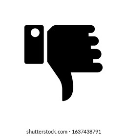 dislike glyph vector icon - ui icon vector