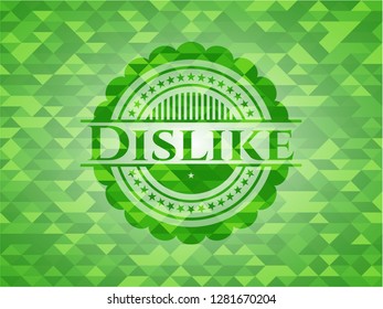 Dislike green mosaic emblem