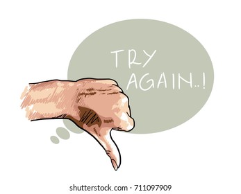 Dislike Hand Drawing