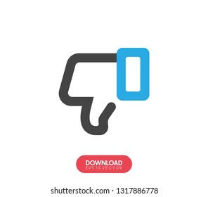Dislike hand thumb down illustration vector symbol sign gesture - Vector