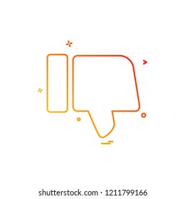 Dislike icon design vector 