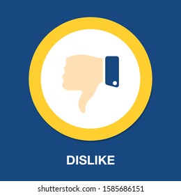 Dislike icon. flat illustration of Dislike. vector icon. Dislike thumbs down sign symbol