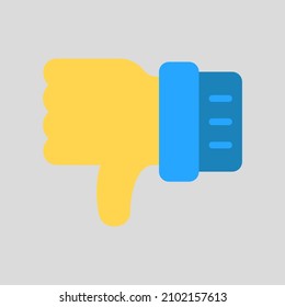 Dislike icon in flat style about social media, use for website mobile app presentation