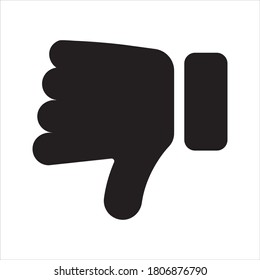 Dislike icon. Glossy thumbs down