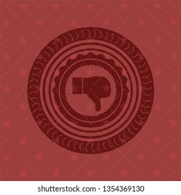 dislike icon inside badge with red background