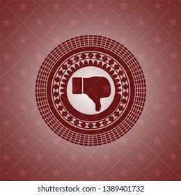 dislike icon inside badge with red background