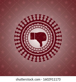 dislike icon inside badge with red background