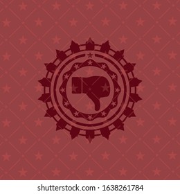 dislike icon inside badge with red background