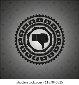 dislike icon inside black badge