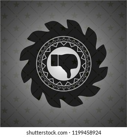 dislike icon inside black emblem. Vintage.