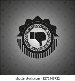 dislike icon inside black emblem