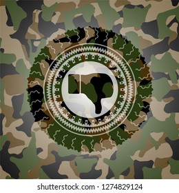 dislike icon inside camo texture