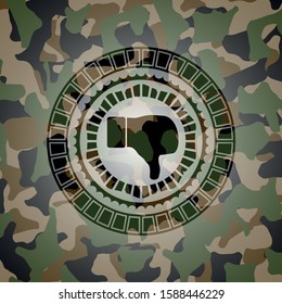 dislike icon inside camouflage emblem
