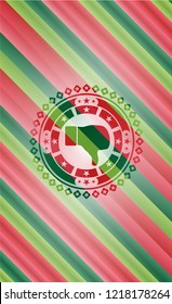 dislike icon inside christmas emblem.