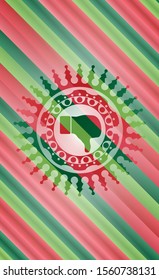 dislike icon inside christmas style badge..
